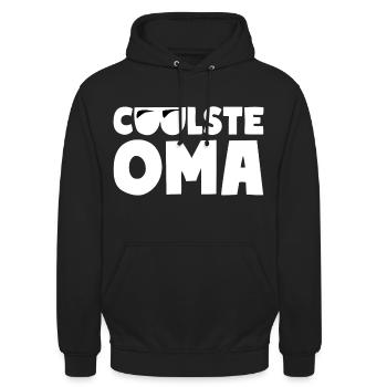 COOLSTE OMA - Unisex Hoodie - Schwarz - Vorne - Alina (178cm) & Michal (187cm)