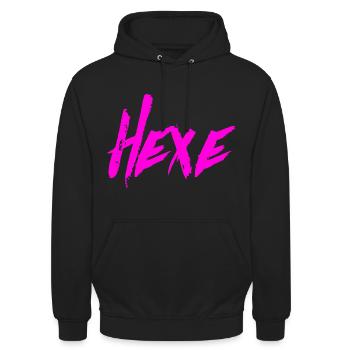 HEXE - Unisex Hoodie - Schwarz - Vorne - Alina (178cm) & Michal (187cm)
