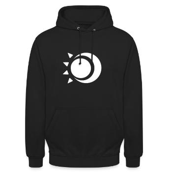 Sun and Moon White - Unisex Hoodie - black - Front - Alina (178cm) & Michal (187cm)