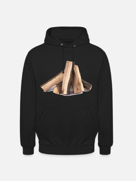 Holzscheite - Unisex Hoodie - Schwarz