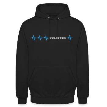 Hansestadt Hamburg elbparadies alsterwasser - Unisex Hoodie - Schwarz - Vorne - Alina (178cm) & Michal (187cm)