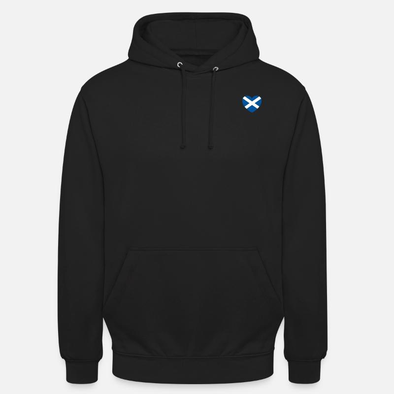 Cœur du drapeau écossais - Sweat-shirt à capuche unisexe - noir