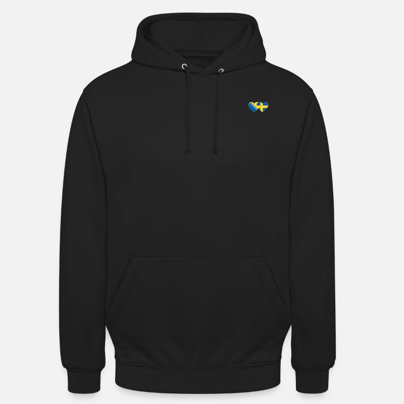 Bosnie Suède Drapeau Coeur - Sweat-shirt à capuche unisexe - noir