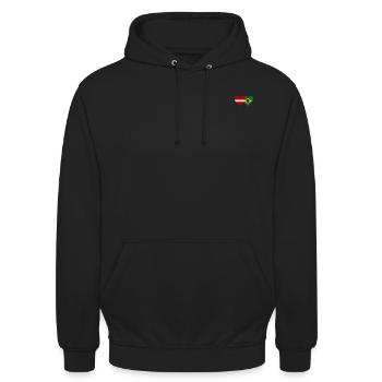 Latvia Brazil Flag Heart - Unisex Hoodie - black - Front - Alina (178cm) & Michal (187cm)