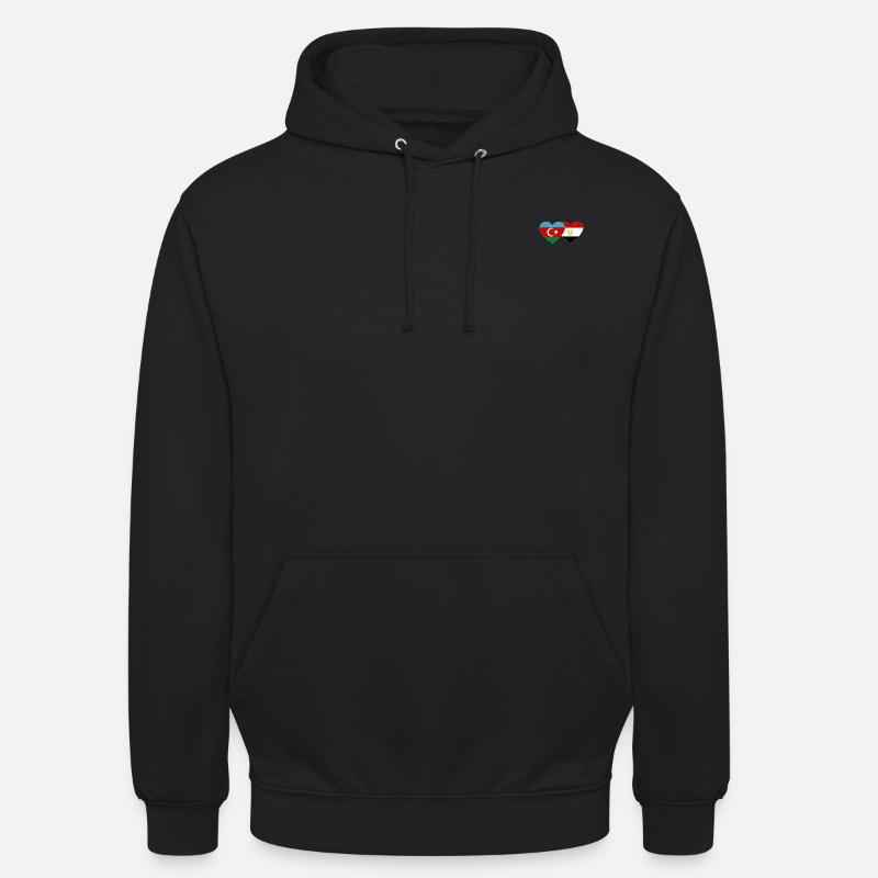 Azerbaïdjan Egypte Drapeau Coeur - Sweat-shirt à capuche unisexe - noir