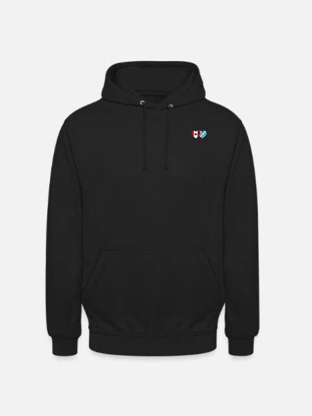 Kanada Bayern Flagge Herz - Unisex Hoodie - Schwarz