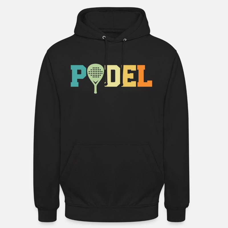 retro padel - Sweat-shirt à capuche unisexe - noir