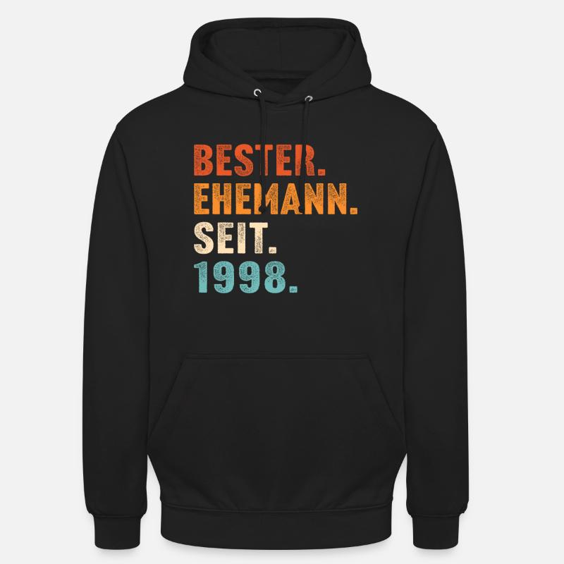 Bester ehemann seit 1998 hochzeitstag - Unisex Hoodie - Schwarz