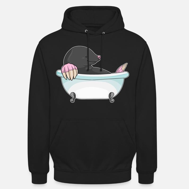Baignoire taupe - Sweat-shirt à capuche unisexe - noir