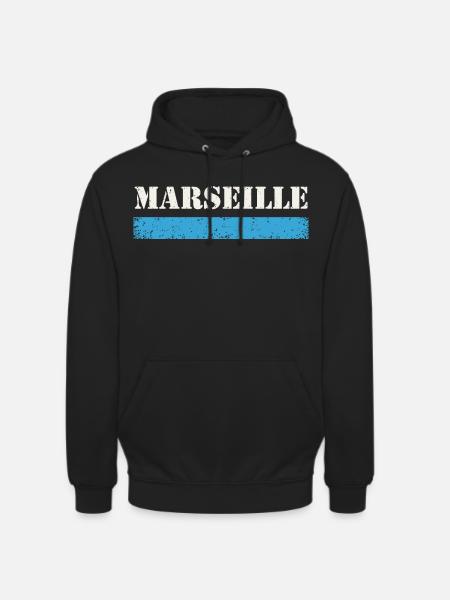 Marseille Millésime - Sweat-shirt à capuche unisexe - noir