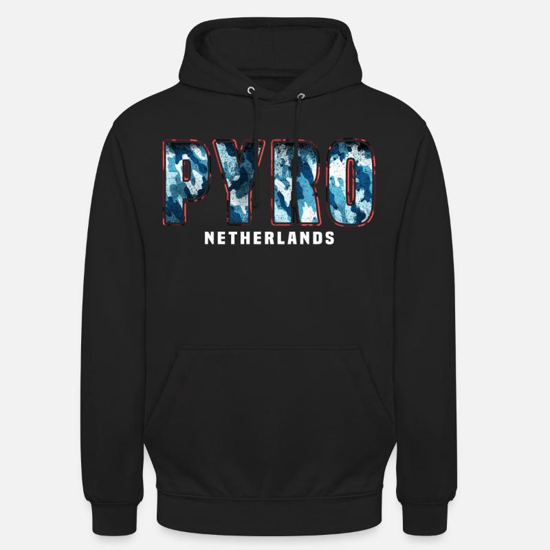 pyro pays-bas vuurwerk - Sweat-shirt à capuche unisexe - noir