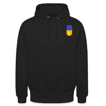 Habanero Medaille - Unisex Hoodie - Schwarz - Vorne - Alina (178cm) & Michal (187cm)