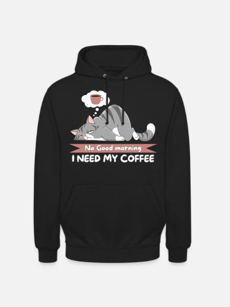 I need coffee first - Unisex Hoodie - black