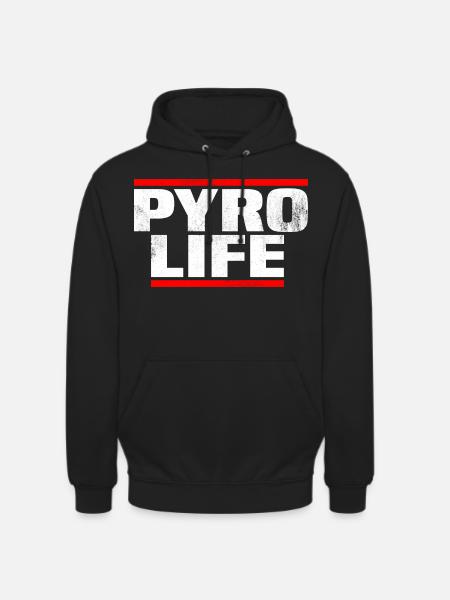pyro life ilotulitus vuurwerk paita - Unisex-huppari - musta
