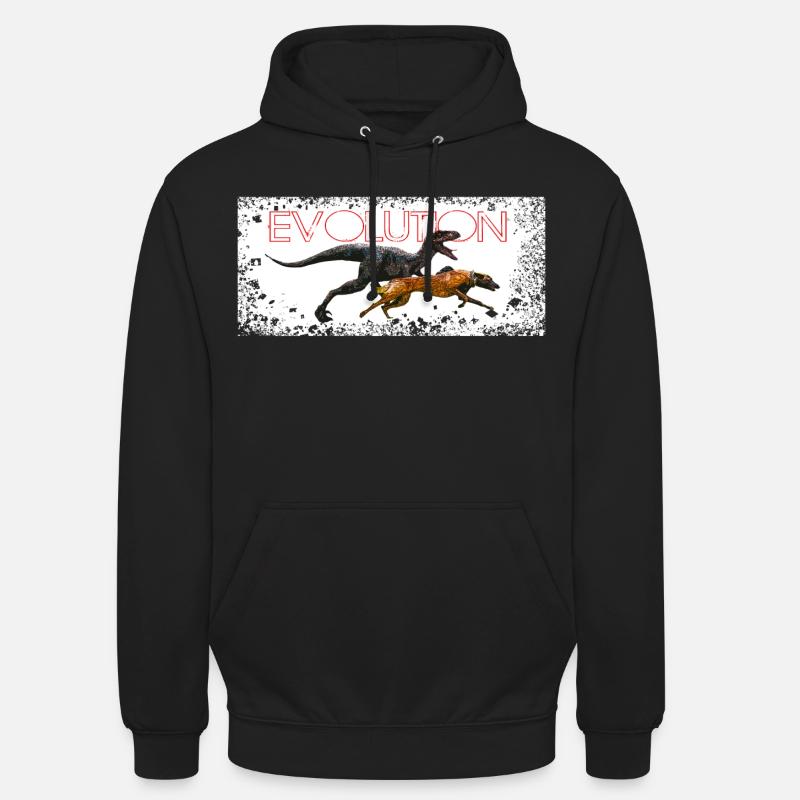 Evolution Comic Hund - Unisex Hoodie - Schwarz