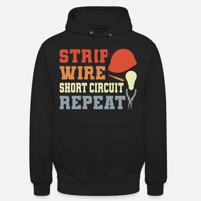 Drôle de blague d’électricien - Sweat-shirt à capuche unisexe - noir
