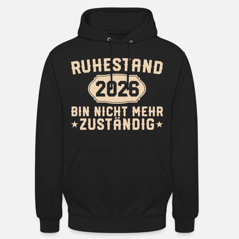 Retraite 2026 Non responsable - Sweat-shirt à capuche unisexe - noir