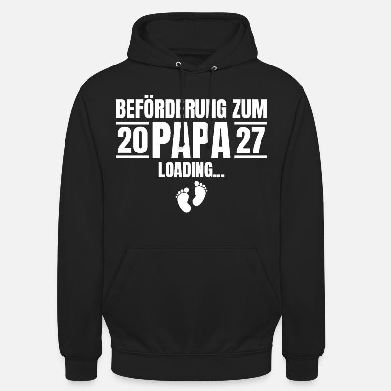 Beförderung zum Papa 2027 Loading - Unisex Hoodie - Schwarz