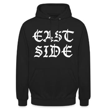 EASTSIDE East - Unisex Hoodie - black - Front - Alina (178cm) & Michal (187cm)