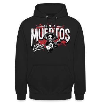 day of the dead mariachi - Unisex Hoodie - black - Front - Alina (178cm) & Michal (187cm)