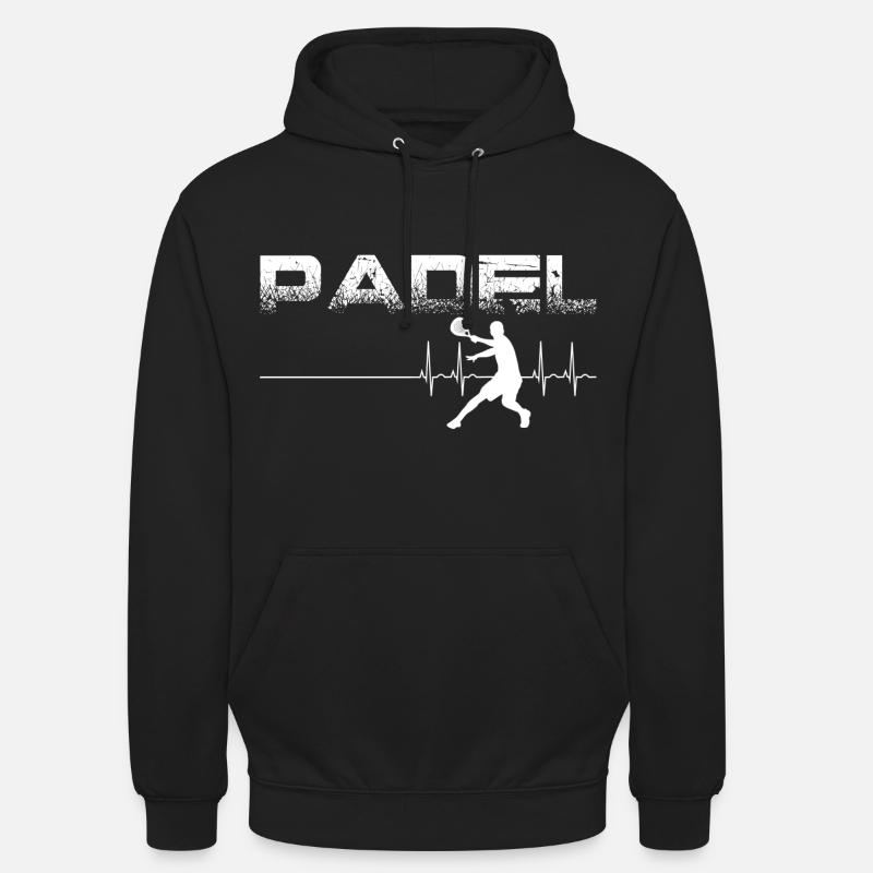 Padel - Sweat-shirt à capuche unisexe - noir