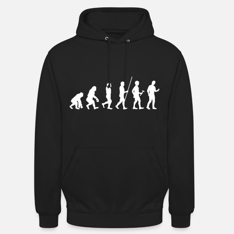 Evolution smartphone génération - Sweat-shirt à capuche unisexe - noir