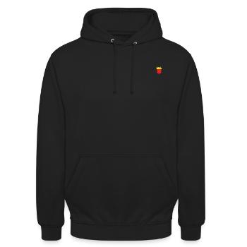 Just fries - Unisex Hoodie - Schwarz - Vorne - Alina (178cm) & Michal (187cm)