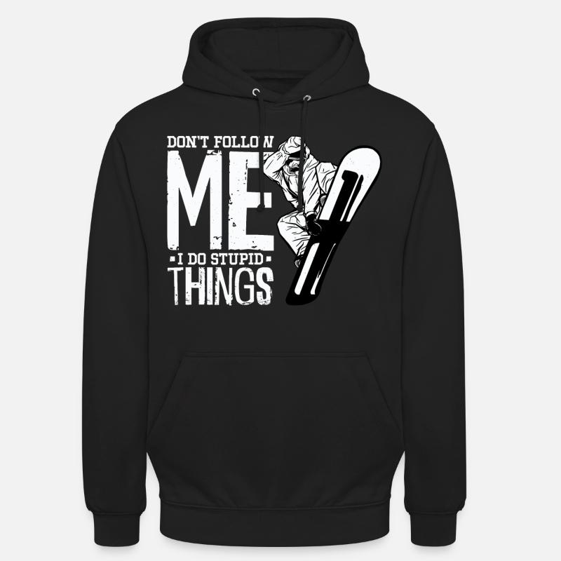 Snowboard Snowboard Vacances Snowboard Snowboarder - Sweat-shirt à capuche unisexe - noir