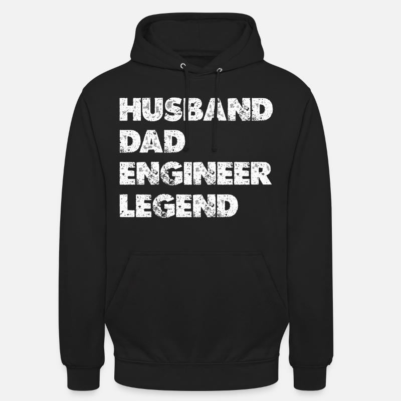 Husband Dad Engineer Legend - Unisex Hoodie - Schwarz