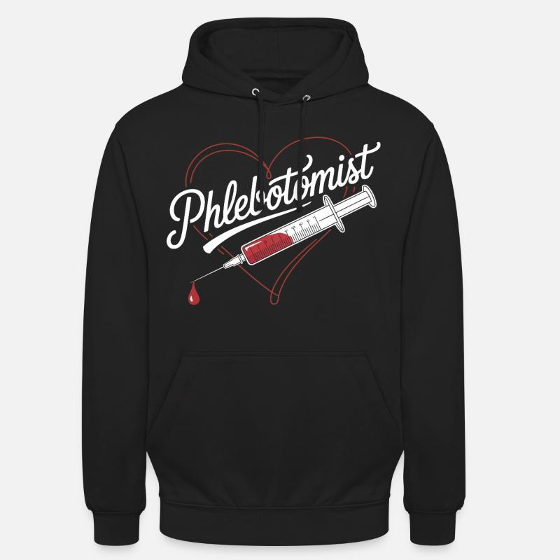 Phlebotomist Herzspritze - Unisex Hoodie - Schwarz