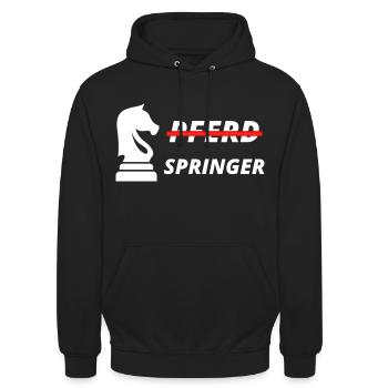 Schach Schachmatt Schachbrett Schachspiel Springer - Unisex Hoodie - Schwarz - Vorne - Alina (178cm) & Michal (187cm)