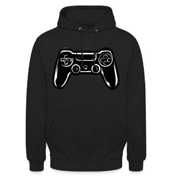 Chemise Game Over Gambler - Sweat-shirt à capuche unisexe - noir - Devant - Alina (178cm) & Michal (187cm)
