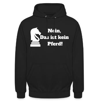 Schach Schachfiguren Schachbrett Schachspiel Dame - Unisex Hoodie - Schwarz - Vorne - Alina (178cm) & Michal (187cm)