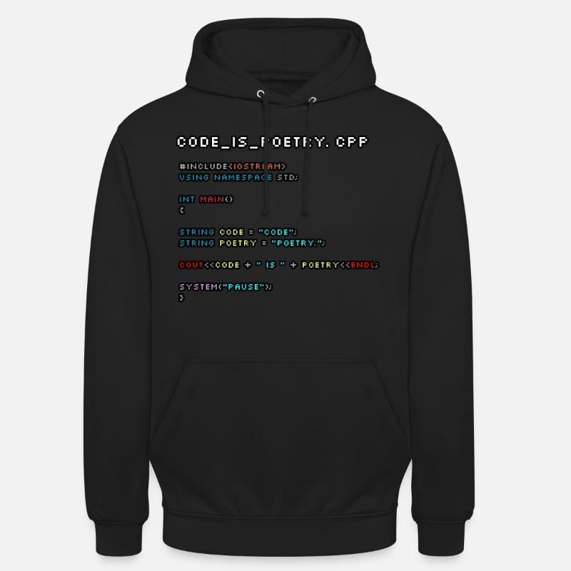 Code is Poetry.CPP - Unisex Hoodie - black