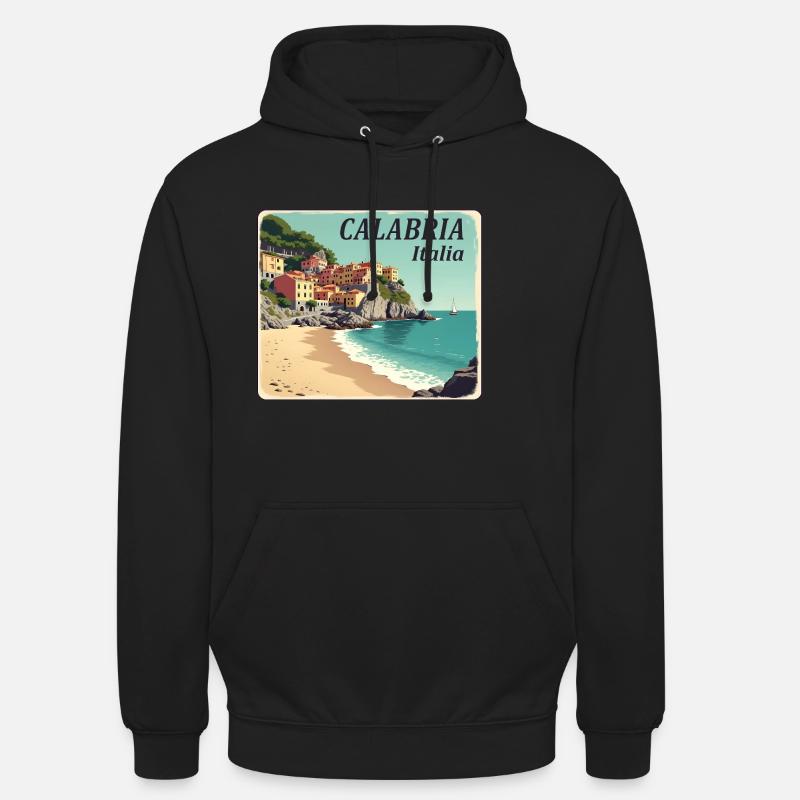 Situation côtière de la Calabre - Sweat-shirt à capuche unisexe - noir