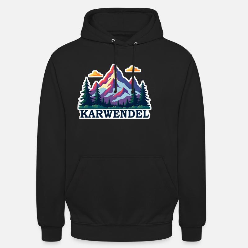 Karwendel - Sweat-shirt à capuche unisexe - noir