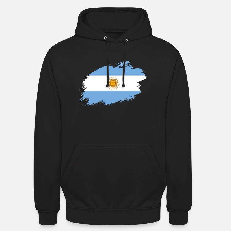 Argentine Drapeau Argentine drapeau - Sweat-shirt à capuche unisexe - noir