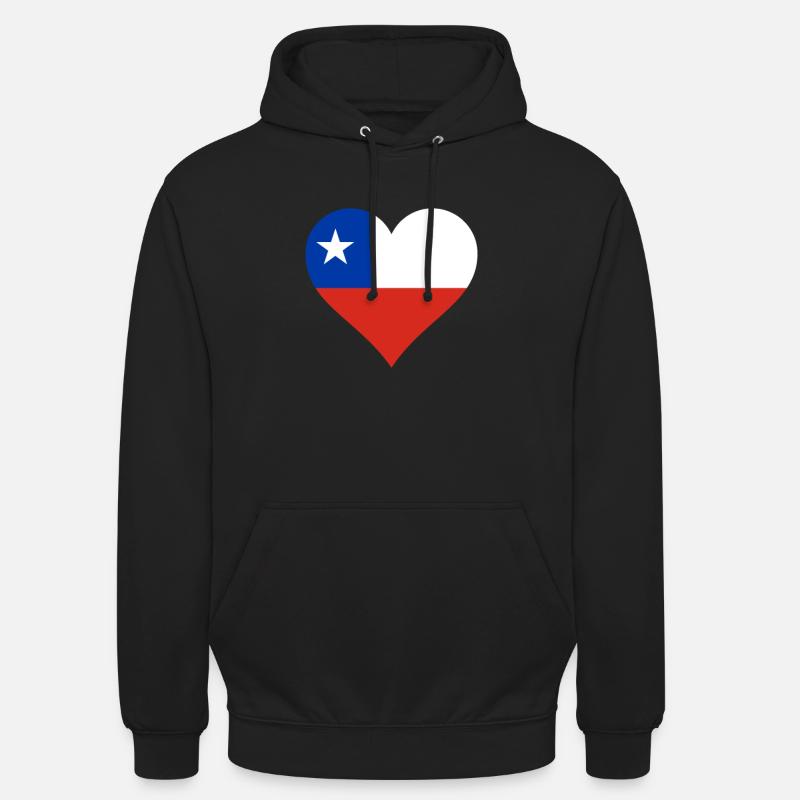 Chili drapeau chilien drapeau - Sweat-shirt à capuche unisexe - noir