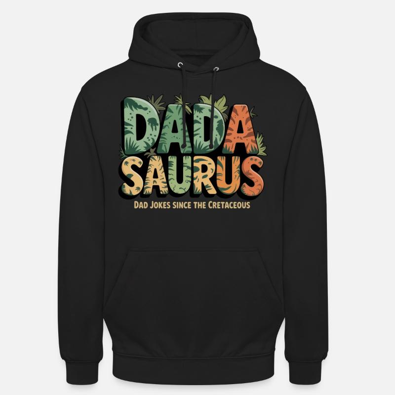 Dinosaur Dad Saurus Gift Dad - Unisex Hoodie - black