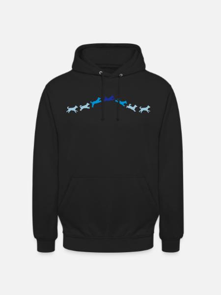 dog jumps - Unisex Hoodie - black