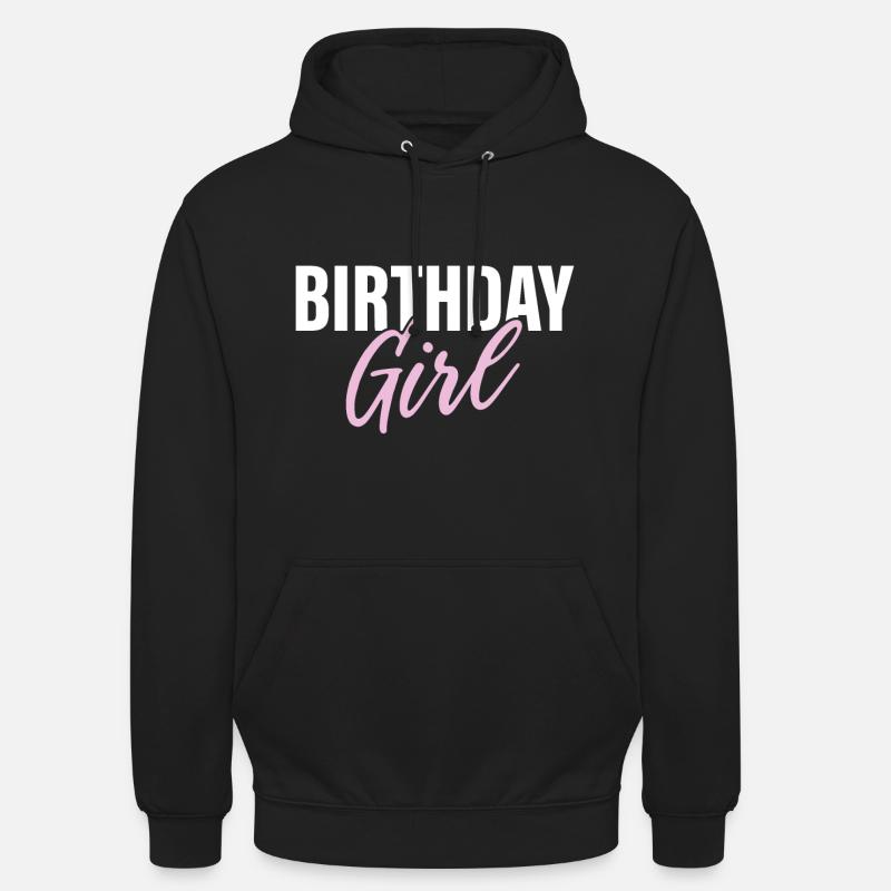 Fille d’anniversaire - Sweat-shirt à capuche unisexe - noir
