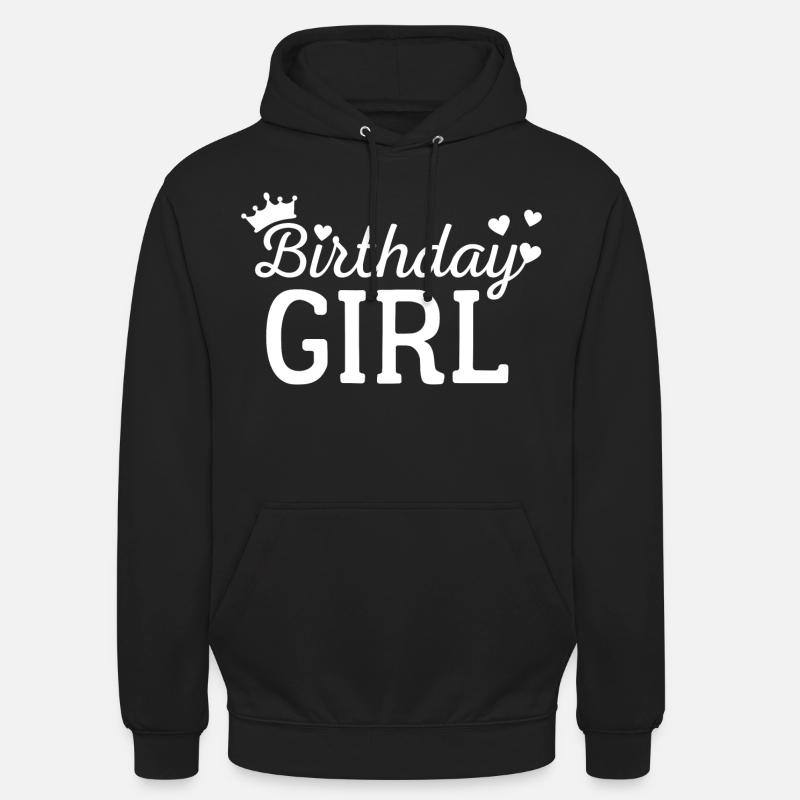 Fille d’anniversaire - Sweat-shirt à capuche unisexe - noir