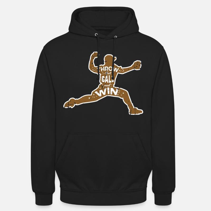 Lancer de baseball - Sweat-shirt à capuche unisexe - noir