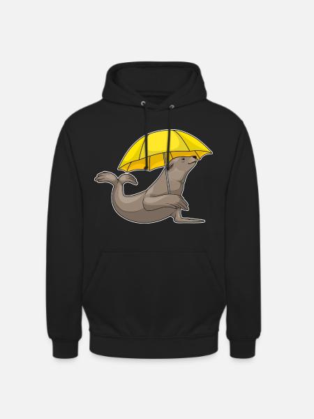 Seal Umbrella - Unisex Hoodie - black