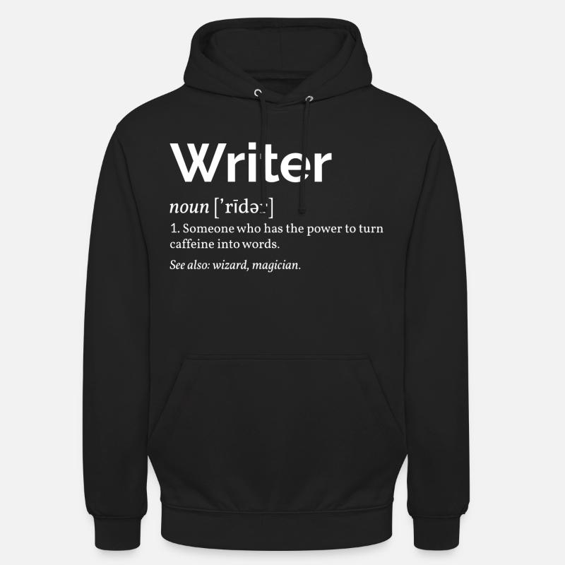 Définition de l'écrivain I - Sweat-shirt à capuche unisexe - noir