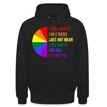 Gleichberechtigung für andere II - Unisex Hoodie - Schwarz - Vorne - Alina (178cm) & Michal (187cm)