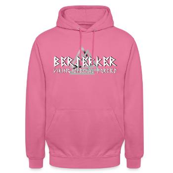 Berserker Viking Special Forces Wikinger Nordisch - Unisex Hoodie - Pink - Vorne - Alina (178cm) & Michal (187cm)