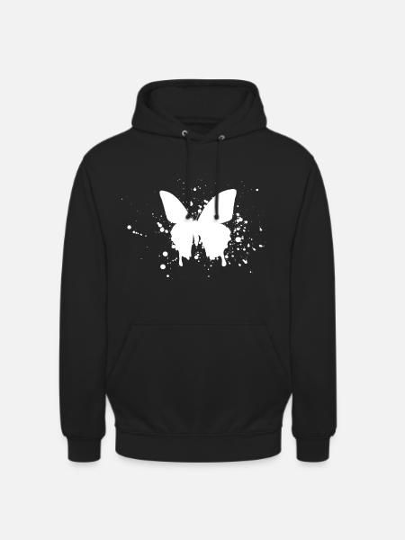 Butterfly Art Silhouette - Unisex Hoodie - black