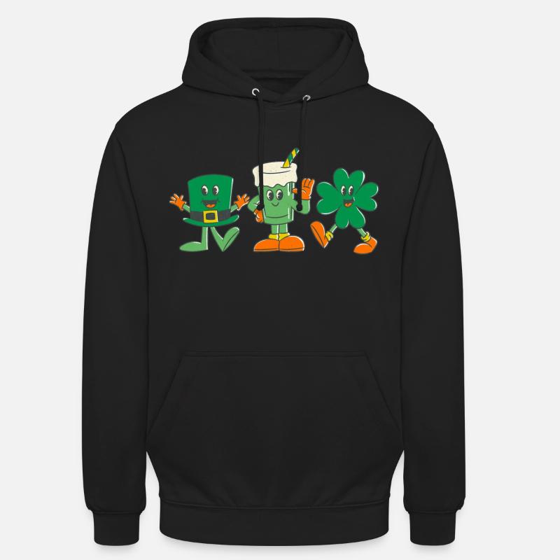 Bonne Saint-Patrick. La Saint-Patrick! - Sweat-shirt à capuche unisexe - noir