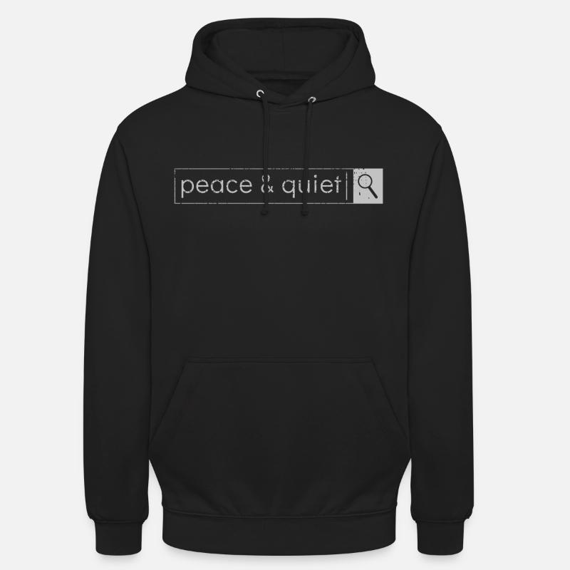 Paix et paix - Sweat-shirt à capuche unisexe - noir